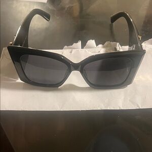 Yves Saint Laurent Bold Black Cat-Eye Sunglasses
